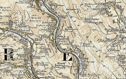 Old map of Stanleytown in 1899-1900