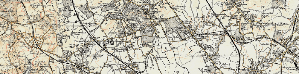 Old map of Stanmore in 1897-1898