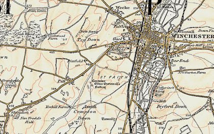 Old map of Stanmore in 1897-1900