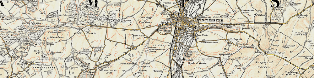 Old map of Stanmore in 1897-1900