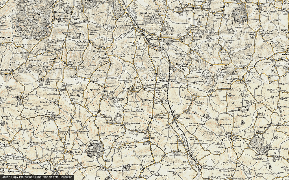 Old Map of Stanningfield, 1899-1901 in 1899-1901