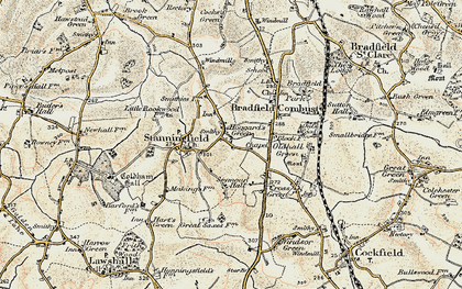 Old map of Stanningfield in 1899-1901
