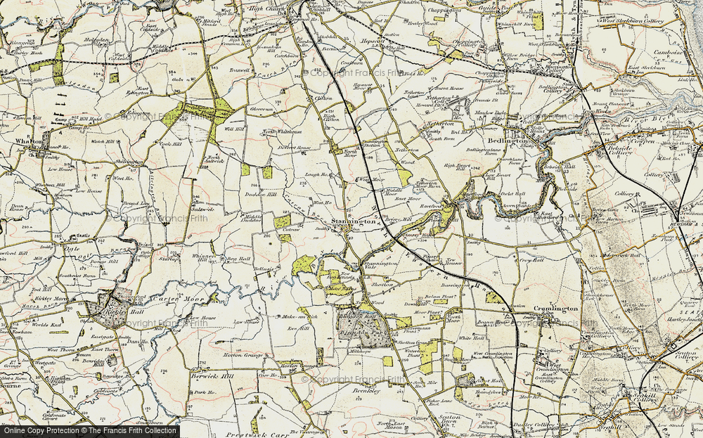 Old Map of Historic Map covering Briery Hill in 1901-1903