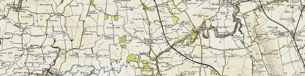 Old map of Stannington in 1901-1903