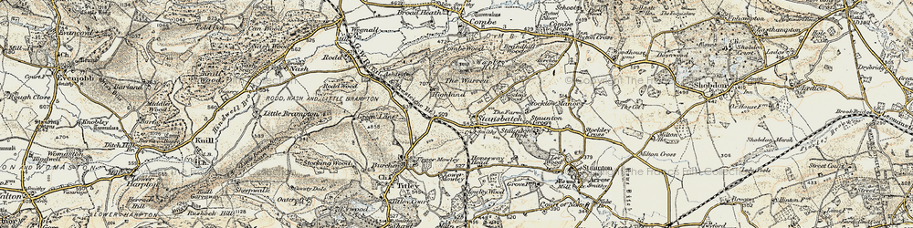 Old map of Stansbatch in 1900-1903