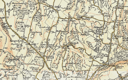 Old map of Stansted in 1897-1898