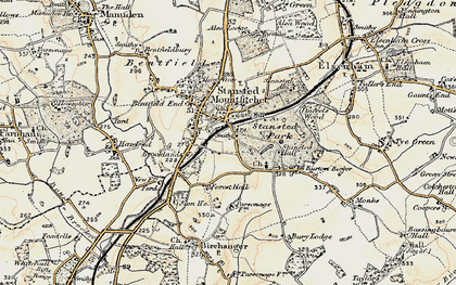 Old map of Burton Bower in 1898-1899