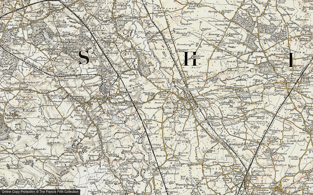 Old Map of Stanthorne, 1902-1903 in 1902-1903