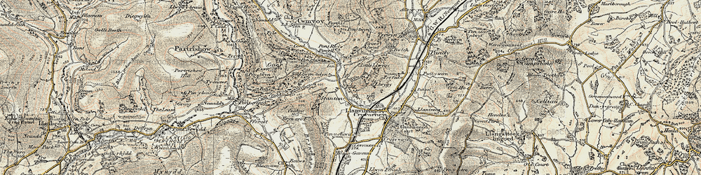 Old map of Stanton in 1899-1900