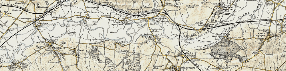 Old map of Stanton by Bridge in 1902-1903