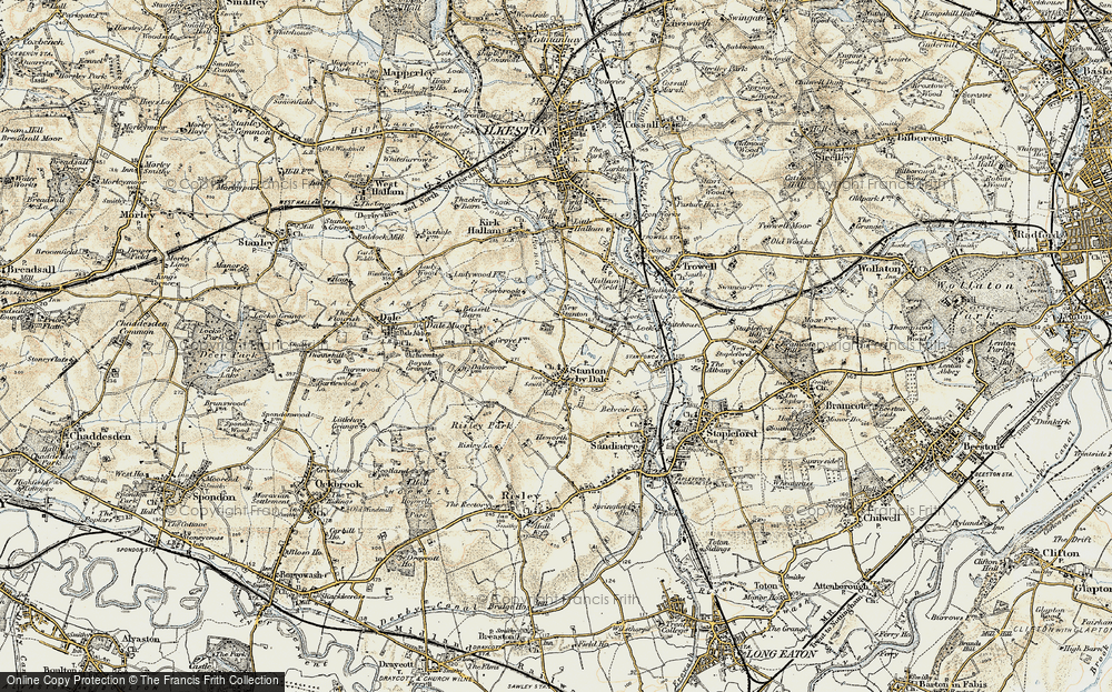 Old Map of Stanton-by-Dale, 1902-1903 in 1902-1903