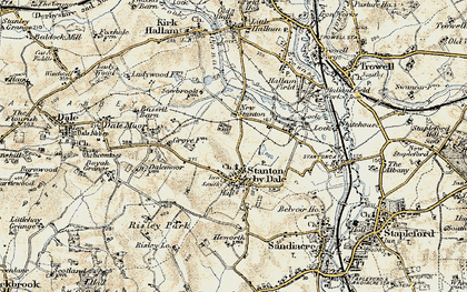 Old map of Stanton-by-Dale in 1902-1903