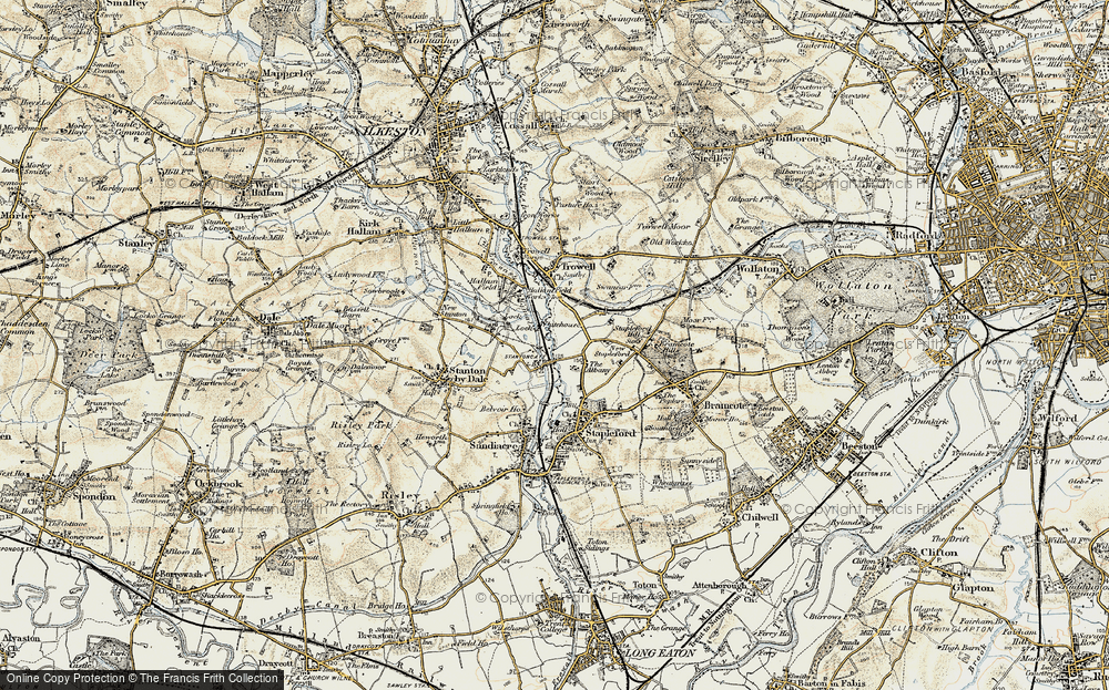 Old Map of Stanton Gate, 1902-1903 in 1902-1903