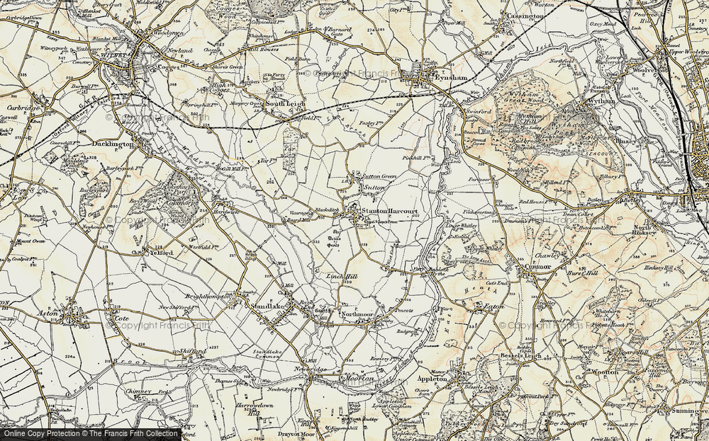 Old Map of Stanton Harcourt, 1897-1899 in 1897-1899