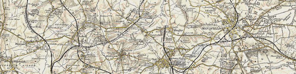 Old map of Brierley Forest Park in 1902-1903