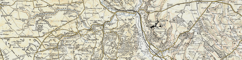 Old map of Stanton in Peak in 1902-1903