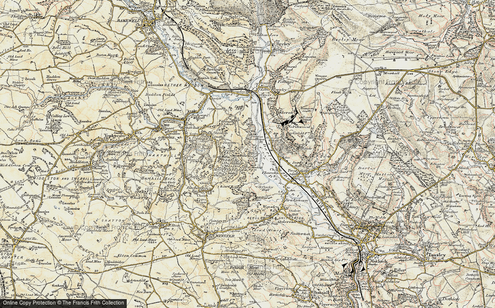 Old Map of Stanton Lees, 1902-1903 in 1902-1903