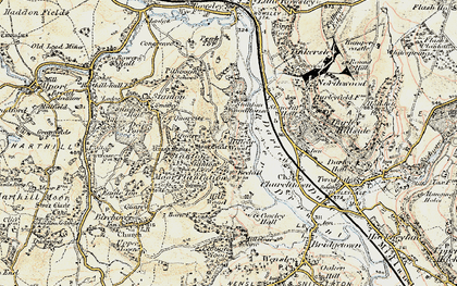 Old map of Stanton Lees in 1902-1903
