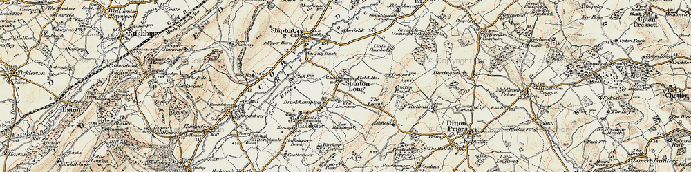 Old map of Stanton Long in 1902
