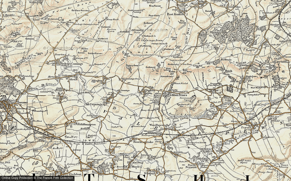 Old Map of Stanton St Bernard, 1898-1899 in 1898-1899