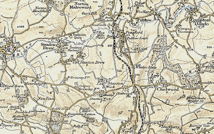 Old map of Stanton Wick in 1899