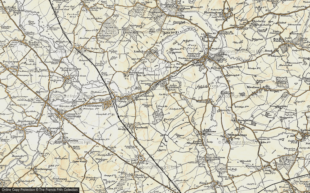 Old Map of Stantonbury, 1898-1901 in 1898-1901