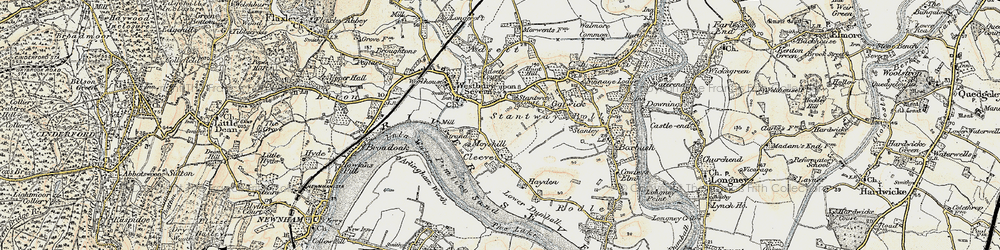 Old map of Stantway in 1898-1900