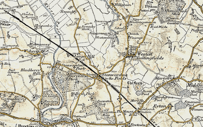 Old map of Stanwardine in the Fields in 1902