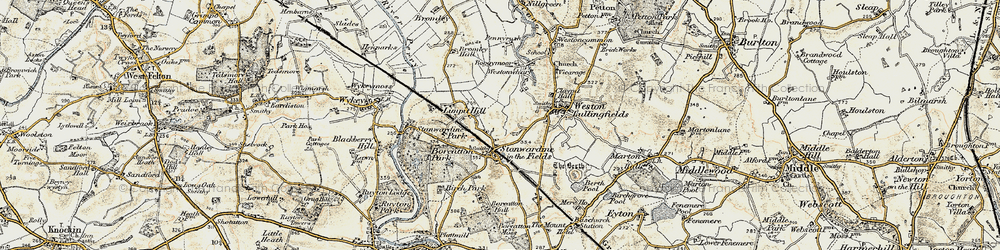 Old map of Stanwardine in the Fields in 1902