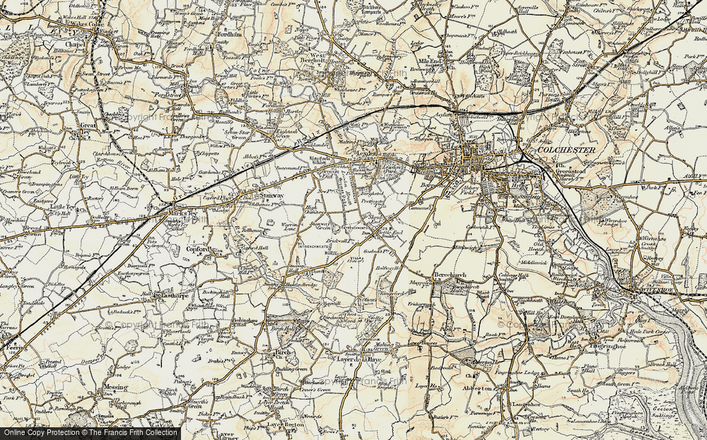 Old Map of Stanway Green, 1898-1899 in 1898-1899