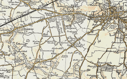 Old map of Stanway Green in 1898-1899