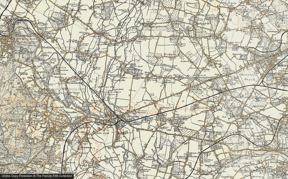 Old Map of Stanwell, 1897-1909 in 1897-1909