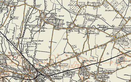 Old map of Stanwell in 1897-1909