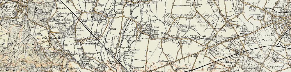 Old map of Stanwell Moor in 1897-1909