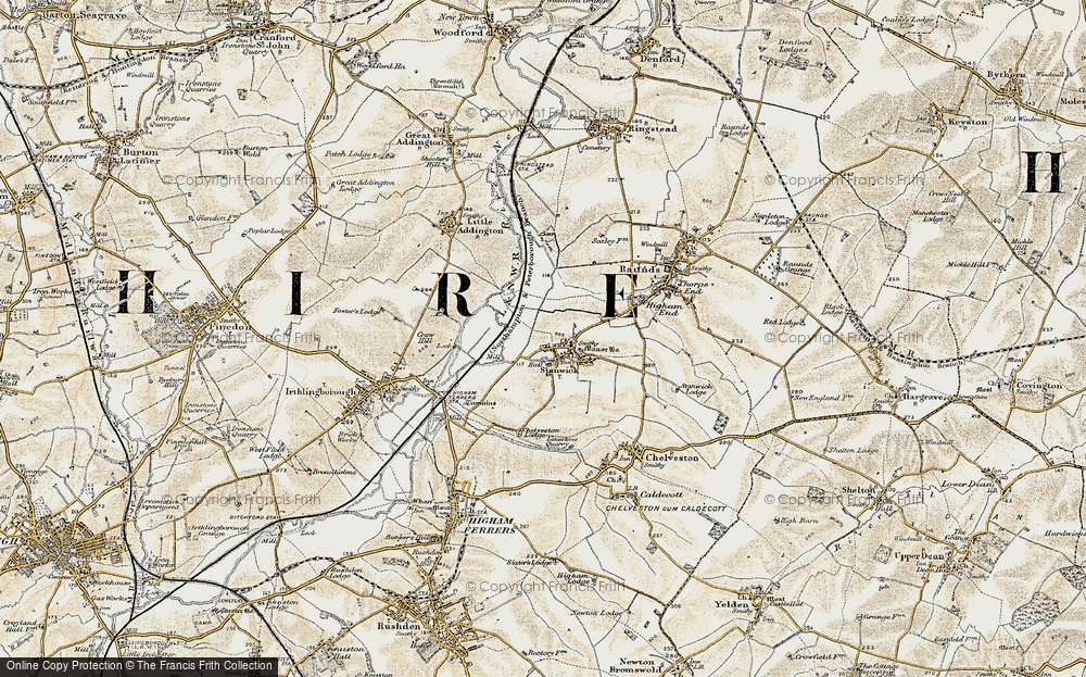 Old Map of Stanwick, 1901 in 1901