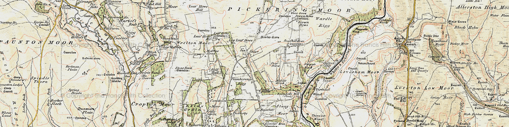 Old map of Leaf Howe Hill in 1903-1904