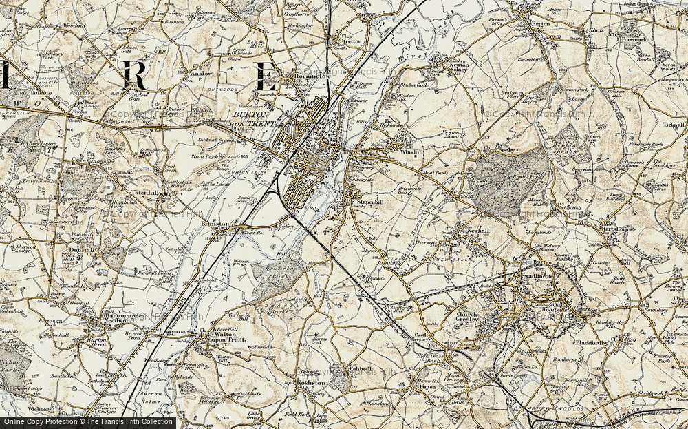Old Map of Stapenhill, 1902 in 1902