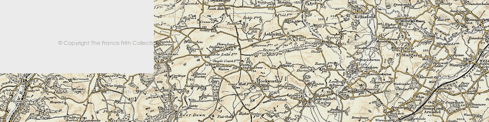 Old map of Staple Cross in 1898-1900