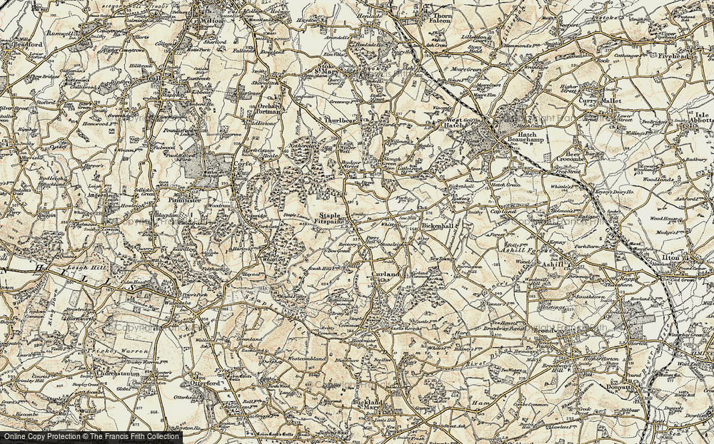 Old Map of Staple Fitzpaine, 1898-1900 in 1898-1900