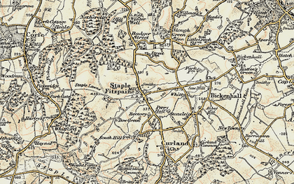 Old map of Bulford in 1898-1900