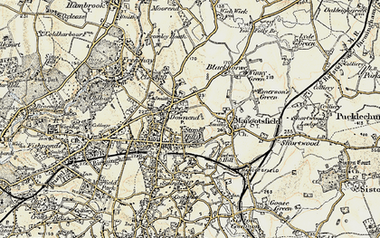 Old map of Staple Hill in 1899