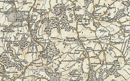Old map of Bow Green in 1898-1900