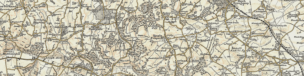 Old map of Staple Lawns in 1898-1900