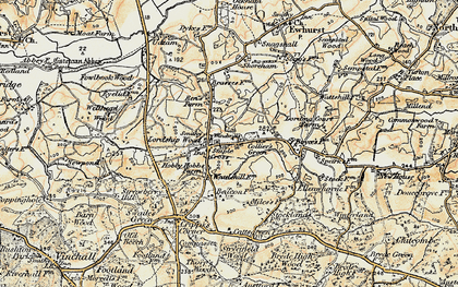 Old map of Staplecross in 1898