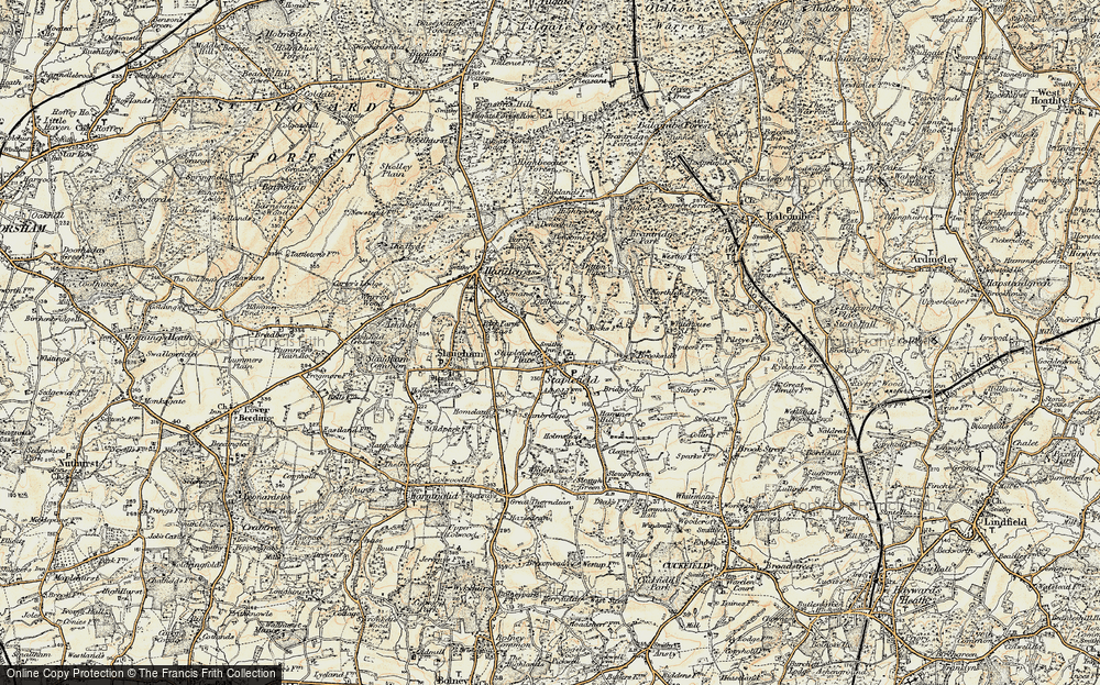 Old Map of Staplefield, 1898 in 1898