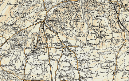 Old map of Staplefield in 1898