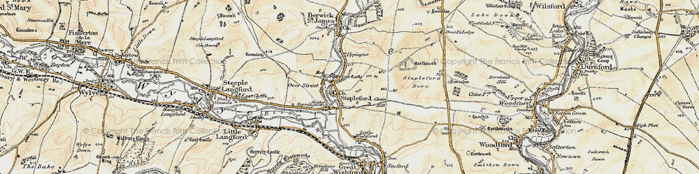 Old map of Stapleford in 1897-1899