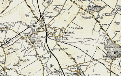 Old map of River Granta in 1899-1901