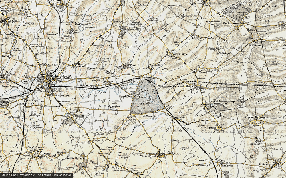 Old Map of Stapleford, 1901-1903 in 1901-1903
