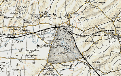 Old map of Stapleford in 1901-1903
